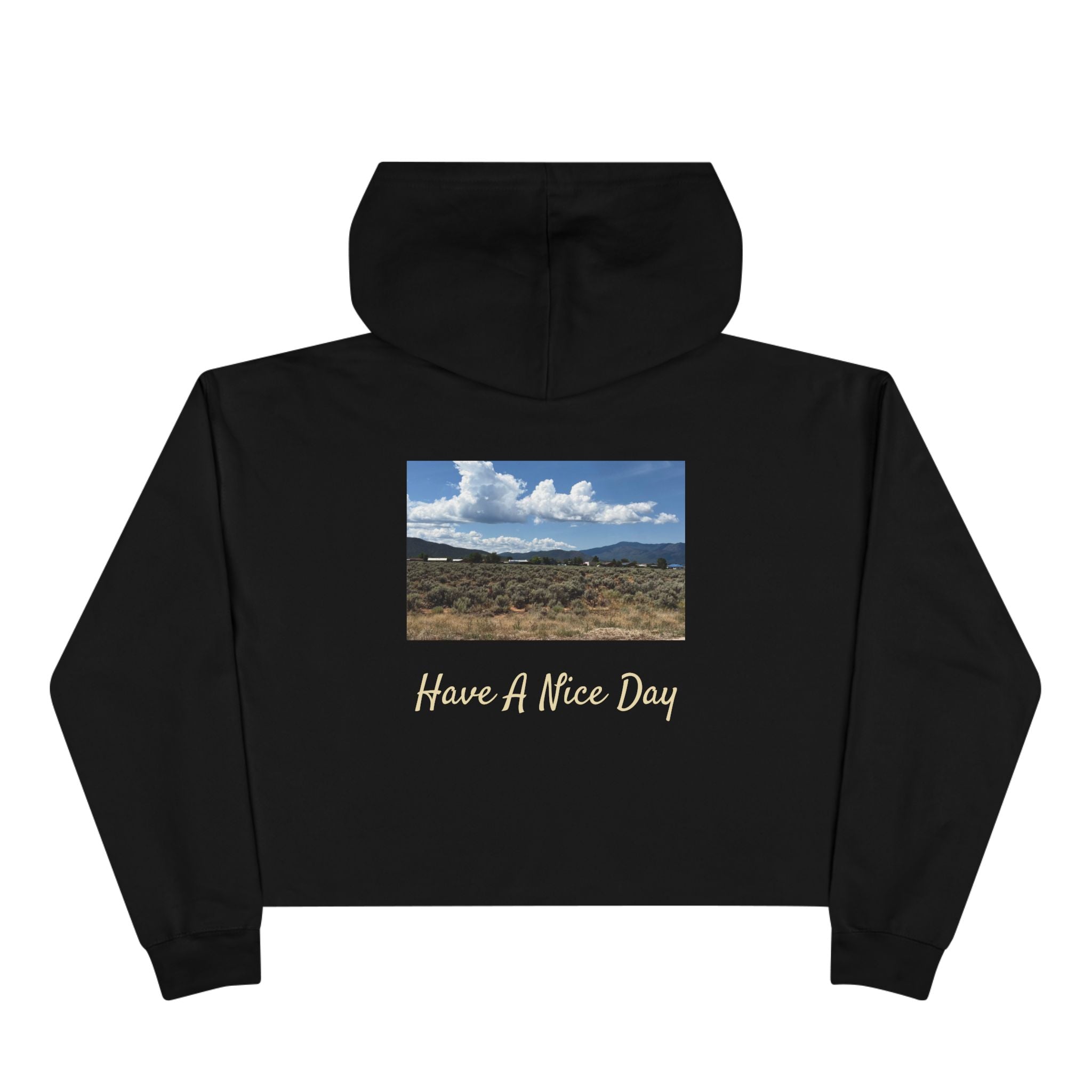 Have A Nice Day Crop Hoodie (Ladies)