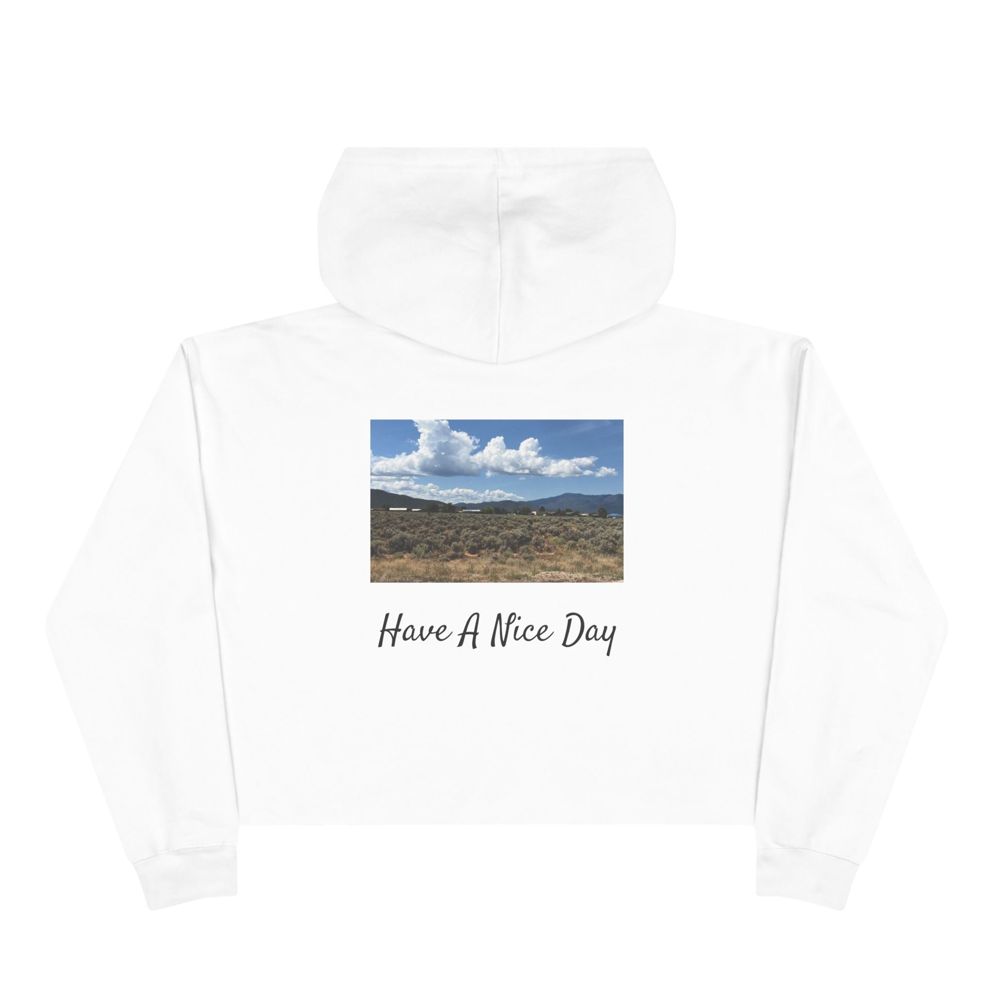 Have A Nice Day Crop Hoodie (Ladies)