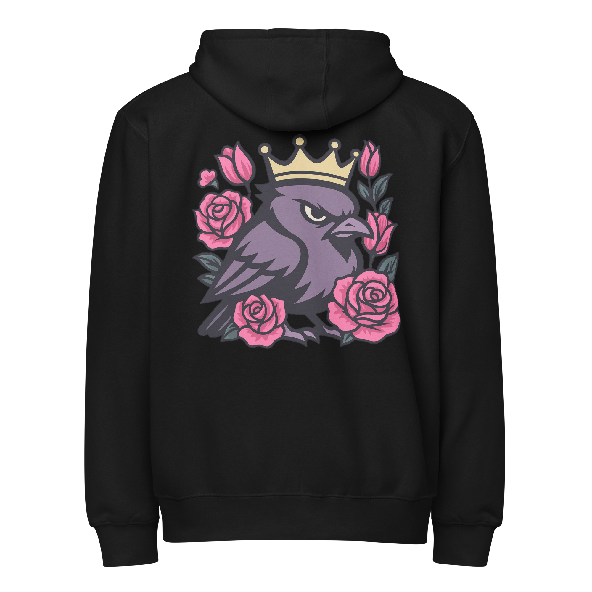 T Byrd Floral Ladies Zip-Up - Black