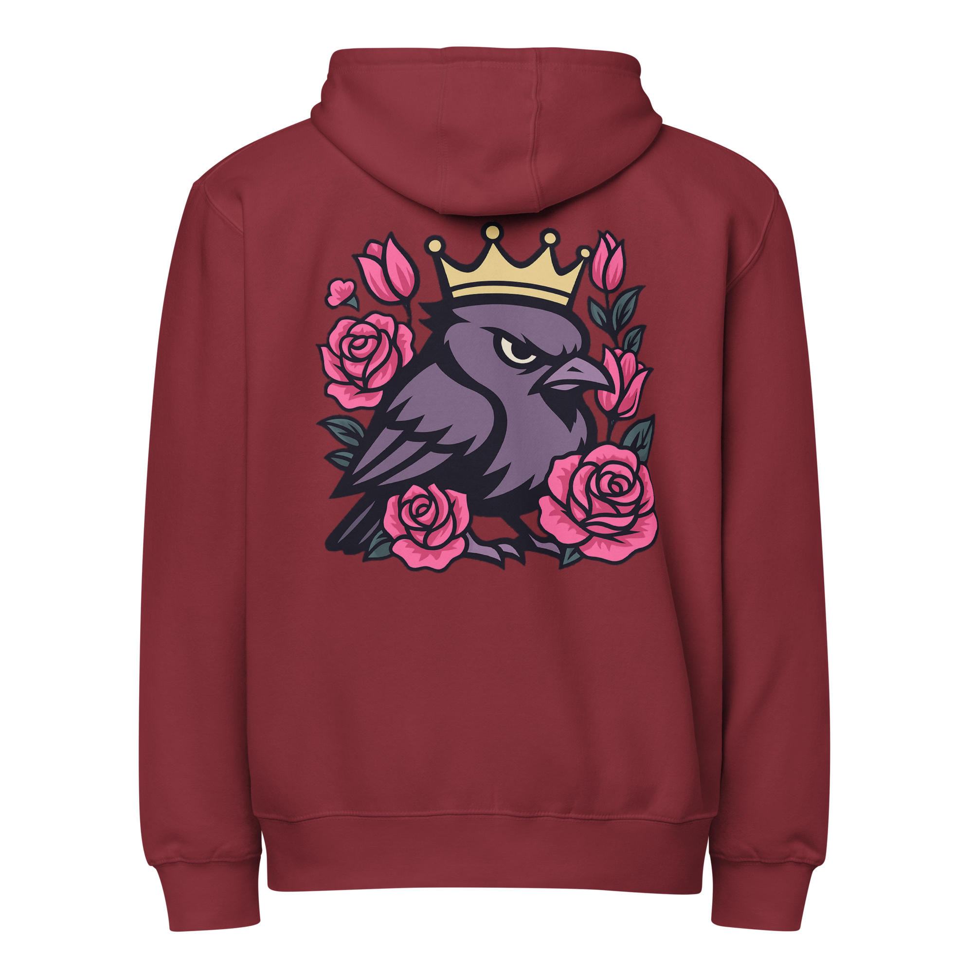 T Byrd Floral Ladies Zip-Up - Burgundy