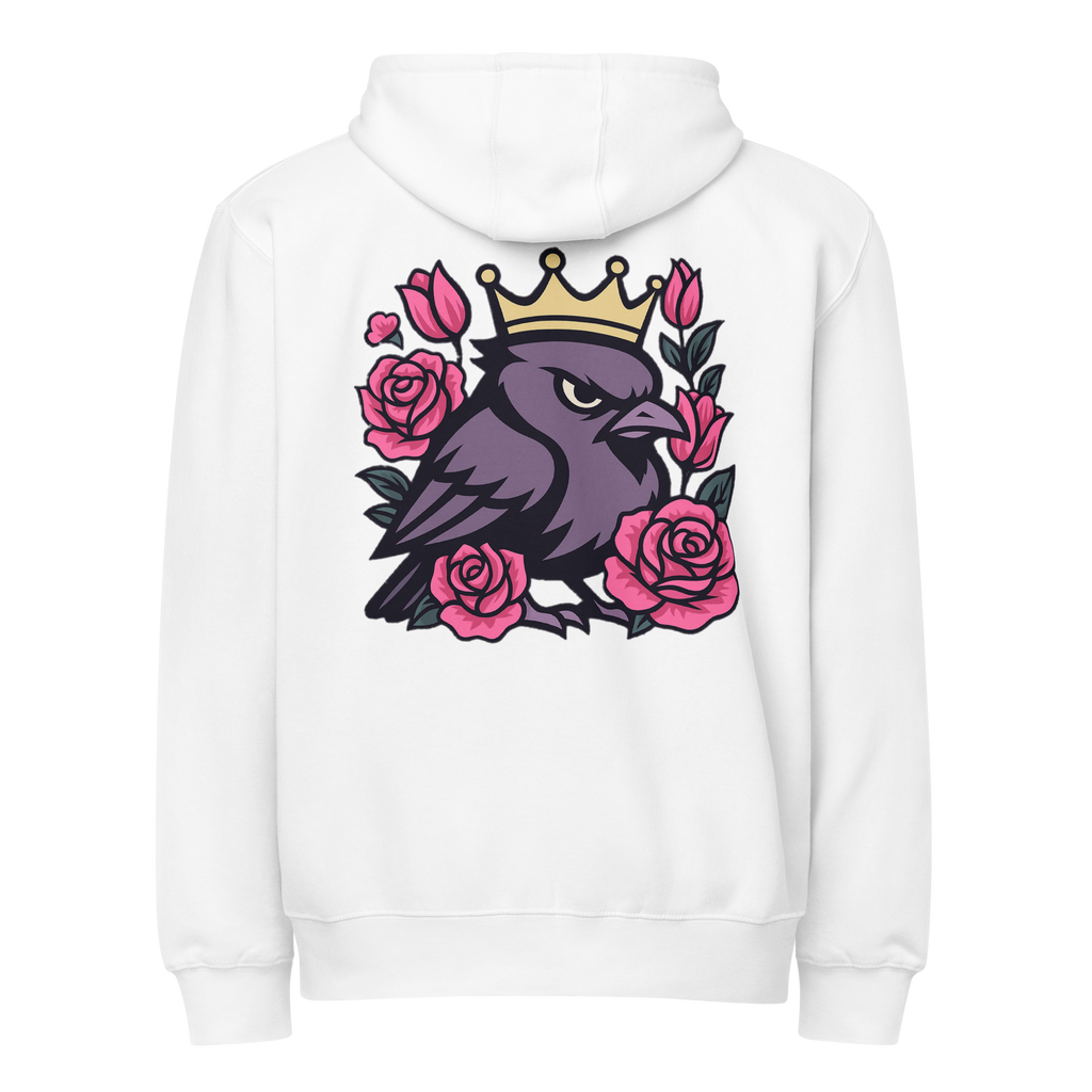 T Byrd Floral Ladies Zip-Up - White