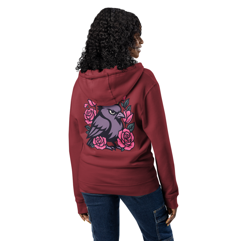 T Byrd Floral Ladies Zip-Up - Burgundy